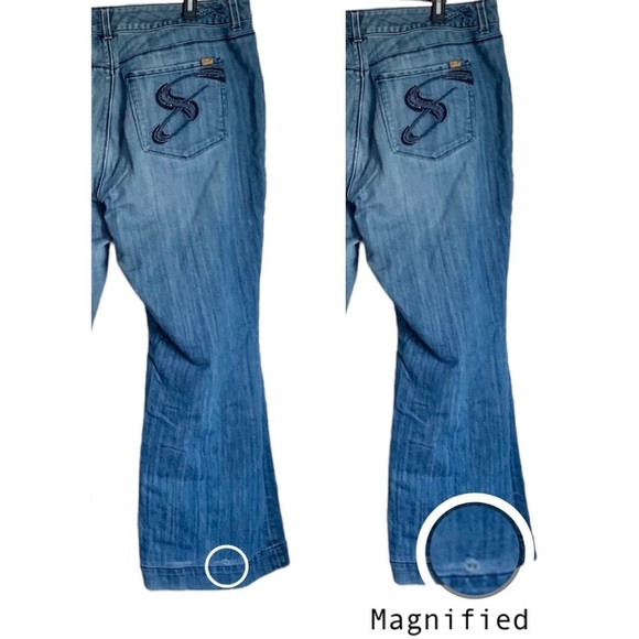 Seven7 Luxe Wide Leg Distressed Jeans - Picture 8 of 9